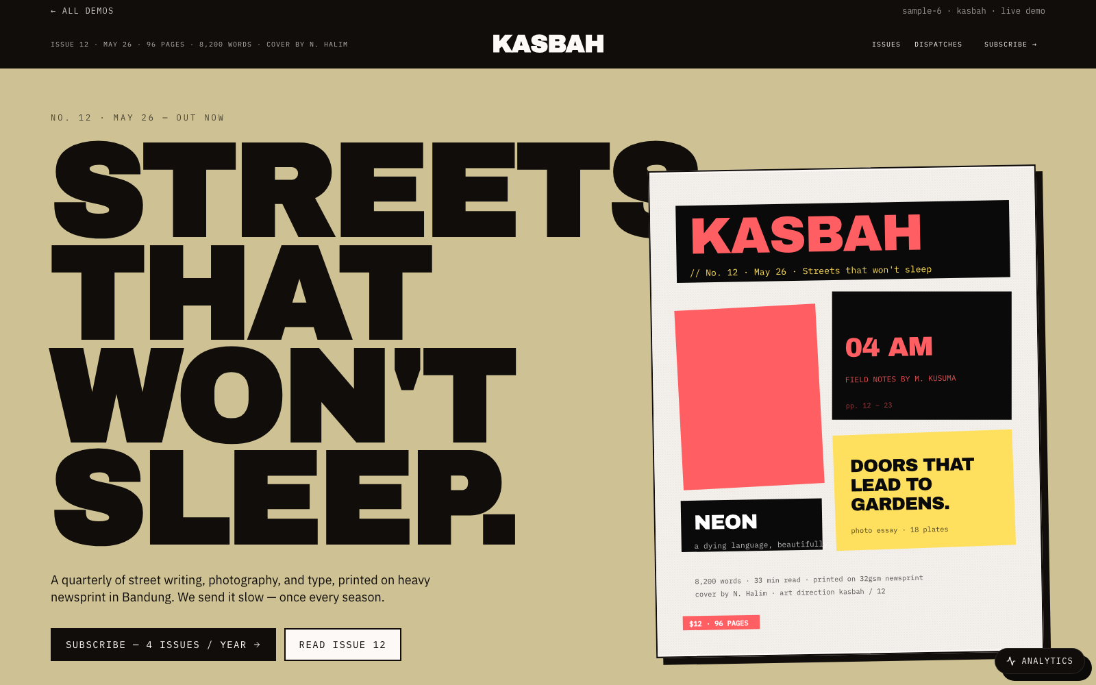 Kasbah preview